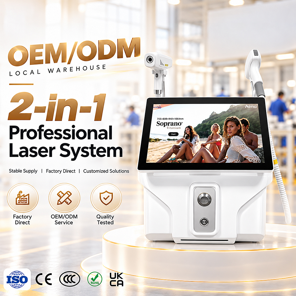 2 in 1 Diode Laser Hair Removal Machine with Dual Handles | ZENI - Image 2