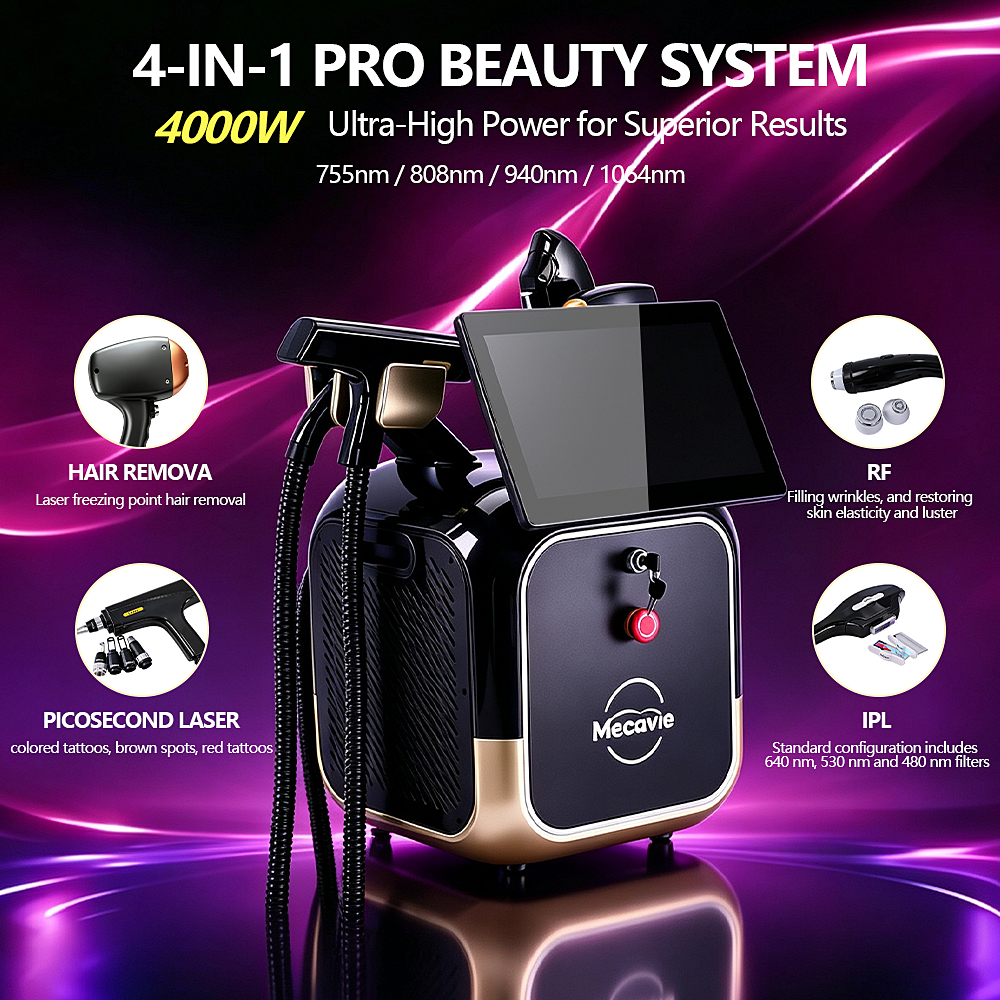 4-in-1 Diode IPL RF Beauty Machine for Hair Removal, Tattoo Removal & Skin Care | ZENI - Image 2