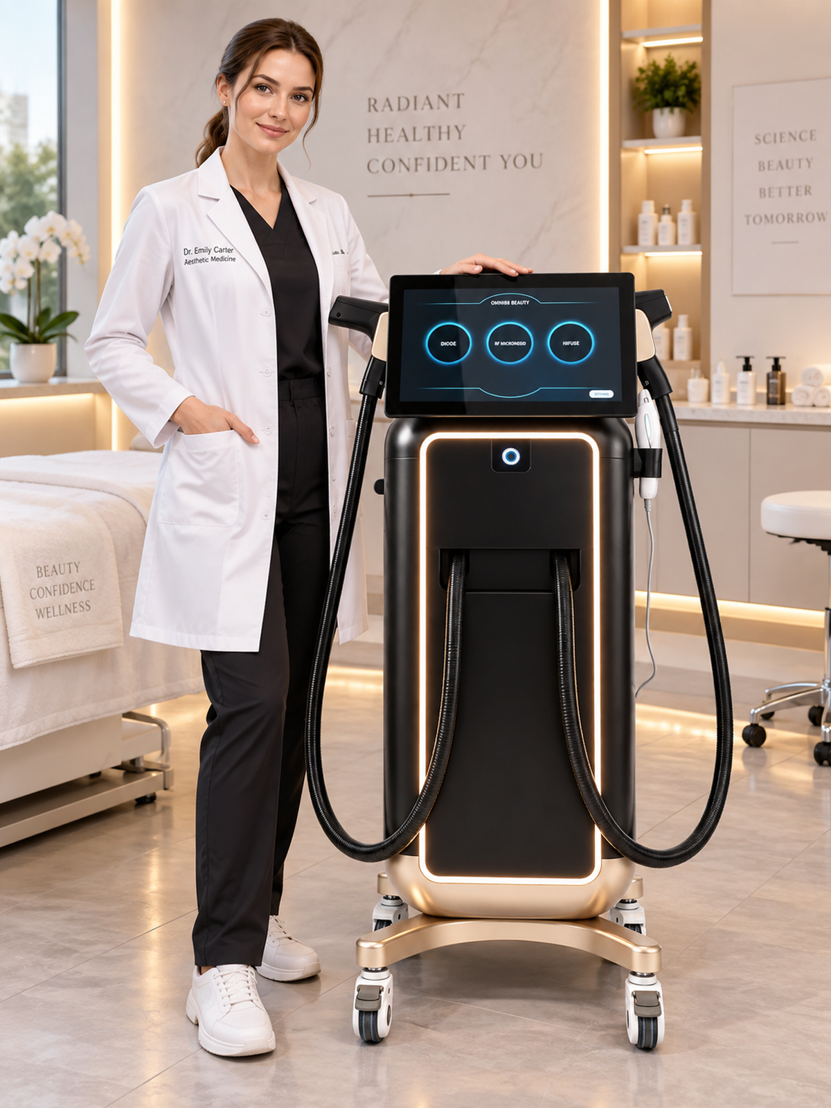 4 Wavelength Diode Laser Hair Removal Machine with Dual Handles | ZENI - Image 9